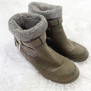 G by Guess Shearling Sequin Knit Buckle Boots
